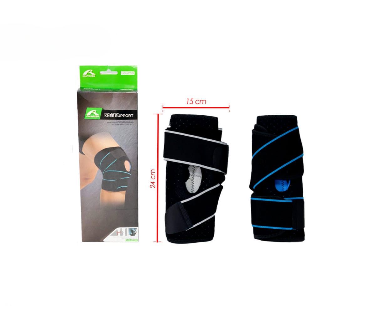 Rodillera ortopédica con estabilizadores laterales para rehabilitación física en Medellín, Colombia